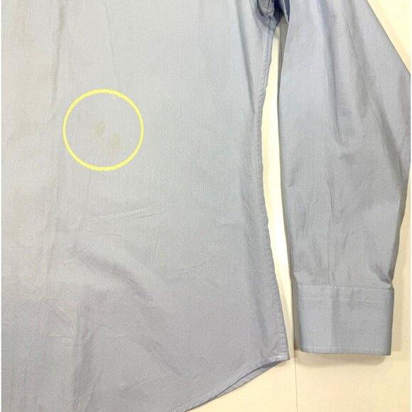 Teddy Stratford NYC Dress Shirt Mens Size 4 XL Light Blue Zip Button Up - Picture 16 of 16